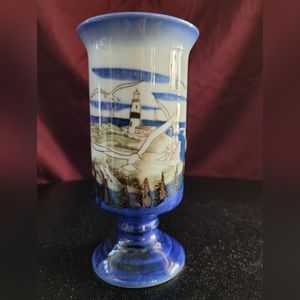 OTAGIRI Irish Coffee Mug Nautical Seashore Lighthouse Seagulls
